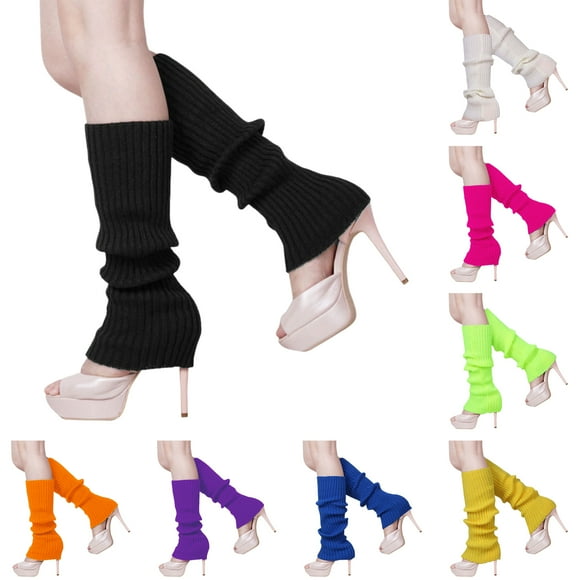 LEG WARMERS Socks Wooly Knitted Wool Costume Black Blue Red Fluro Neon 80s Knit LEG WARMERS Socks Wooly Knitted Wool Costume Black Blue Red Fluro Neon 80s Knit